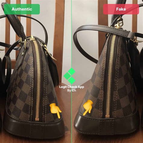 lv alma fake vs real|Lv alma size comparison.